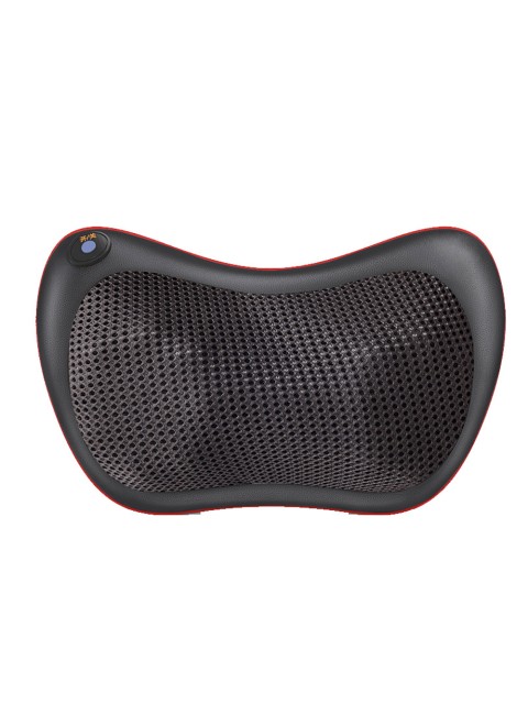 Массажная подушка для спины и шеи электрическая FORTENGO KZ0474 с подогревом, 12/220В, черная