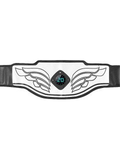 Пояс миостимулятор для тренировки пресса и похудения FORTENGO EMS-060, 12 программ, EMS, 140 см, черный