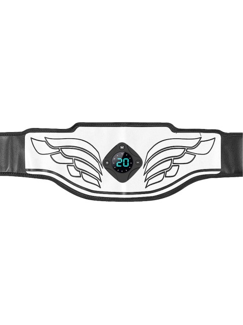 Пояс миостимулятор для тренировки пресса и похудения FORTENGO EMS-060, 12 программ, EMS, 140 см, черный