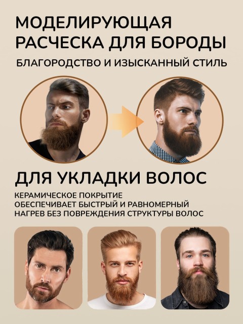 Расческа-выпрямитель электрическая FORTENGO BRUSH YY-128, черная