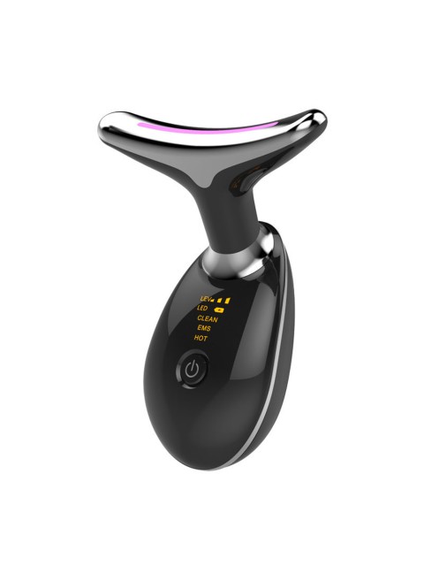 Микротоковый лифтинг массажер для лица FORTENGO MPF-15, с EMS и LED технологией, черный