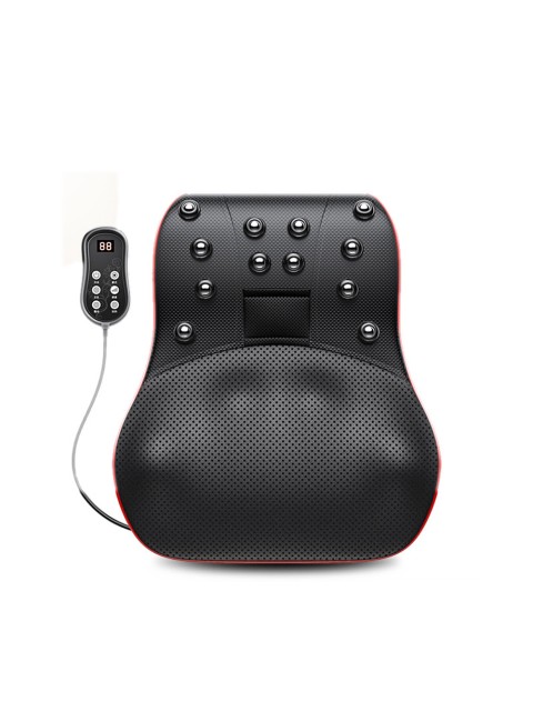 Массажная подушка для спины и шеи электрическая FORTENGO KZ0473 с подогревом, магнитотерапией и ароматерапией, 12/220В, черная