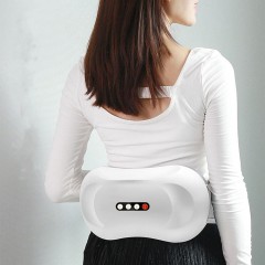 Пояс массажный для живота FORTENGO KZ0557, 8 роликов, с ИК прогревом, белый