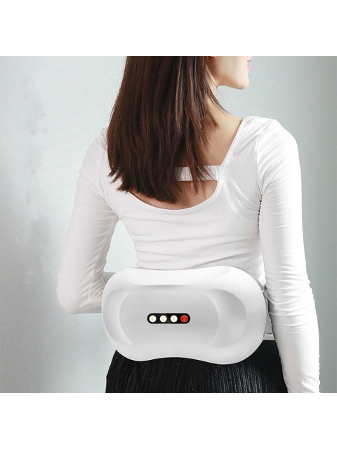 Пояс массажный для живота FORTENGO KZ0557, 8 роликов, с ИК прогревом, белый