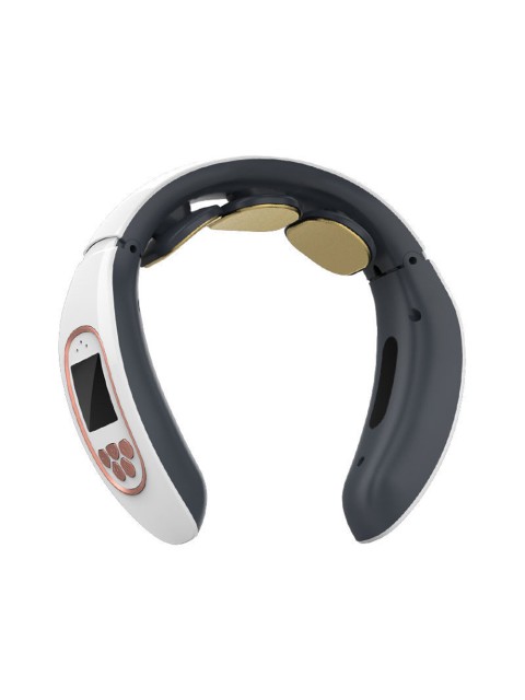 Массажер для шеи и плеч электрический, импульсный FORTENGO MSG-030, ИК прогрев, TENS/EMS, белый