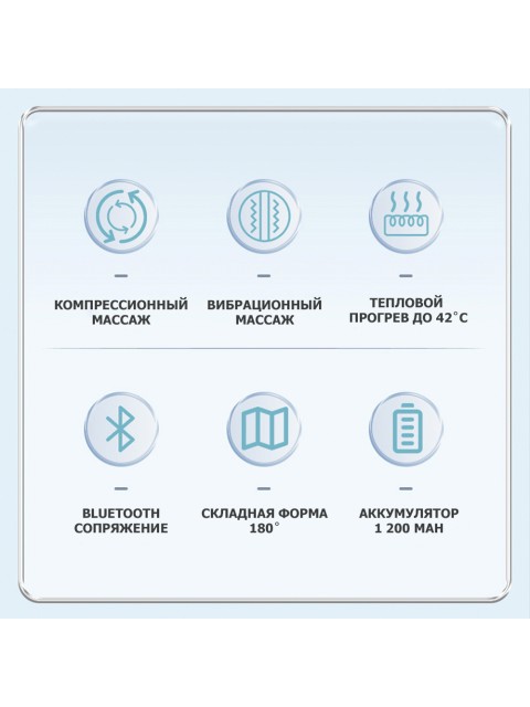 Очки массажер для глаз FORTENGO M823 с вибрацией, музыкой и подогревом, черные