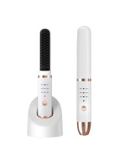 Расческа-выпрямитель электрическая FORTENGO TOURMALINE BRUSH CD-23987, белая