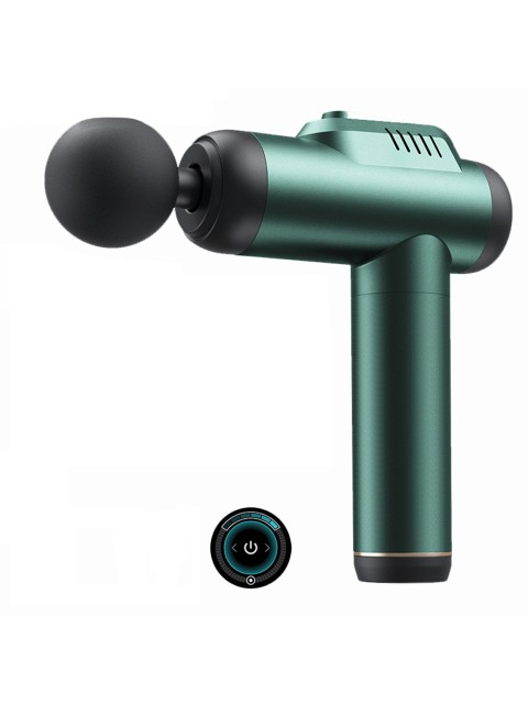 Перкуссионный массажер для тела FORTENGO MSG-009, 8 насадок, темно-серый