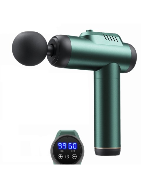 Перкуссионный массажер для тела FORTENGO MSG-009, 8 насадок, темно-серый