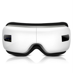 Очки массажер для глаз FORTENGO MSG-005 с вибрацией, музыкой и подогревом, белые