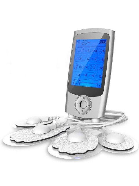 Массажер миостимулятор для тела FORTENGO EMS-350 2 канала, 16 программ, EMS/TENS, серебристый