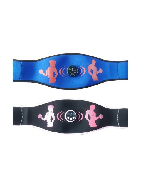 Пояс миостимулятор для тренировки пресса и похудения FORTENGO EMS-070, 8 программ, EMS, универсальный размер, черный