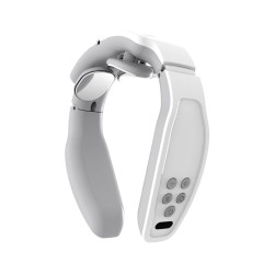 Массажер для шеи и плеч электрический, импульсный FORTENGO MSG-024, ИК прогрев, TENS/EMS, белый