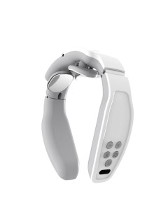 Массажер для шеи и плеч электрический, импульсный FORTENGO MSG-024, ИК прогрев, TENS/EMS, белый