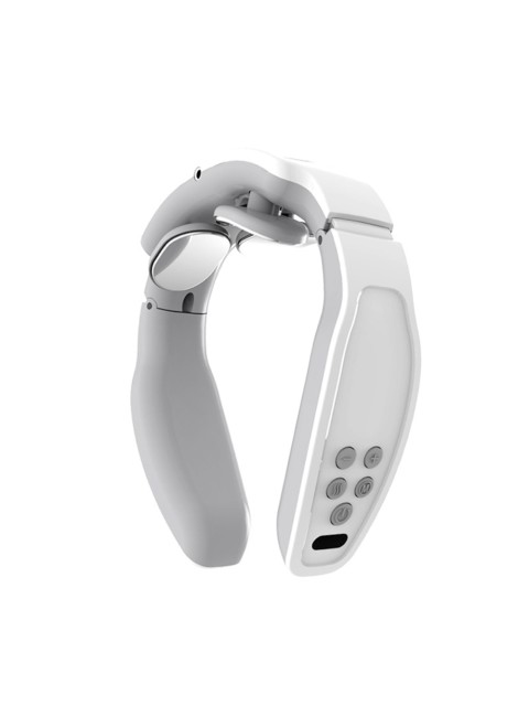 Массажер для шеи и плеч электрический, импульсный FORTENGO MSG-024, ИК прогрев, TENS/EMS, белый