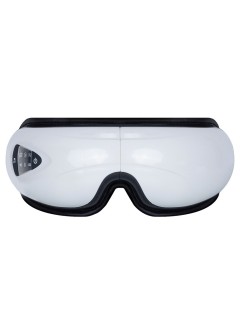 Очки массажер для глаз FORTENGO MSG-006 с вибрацией, музыкой и подогревом, белые