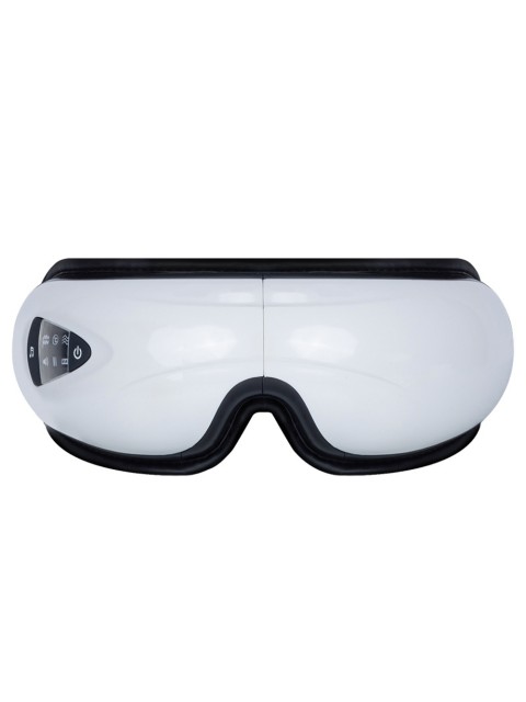 Очки массажер для глаз FORTENGO MSG-006 с вибрацией, музыкой и подогревом, белые