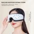 Очки массажер для глаз FORTENGO MSG-006 с вибрацией, музыкой и подогревом, белые