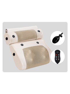 Массажная подушка для спины и шеи электрическая FORTENGO KZ0568 с подогревом, магнитотерапией и ароматерапией, 12/220В, черная